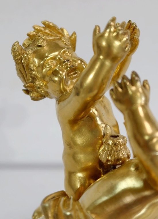  Groupe en Bronze Doré, dans le goût Louis XV, époque Napoléon III - circa 1850 