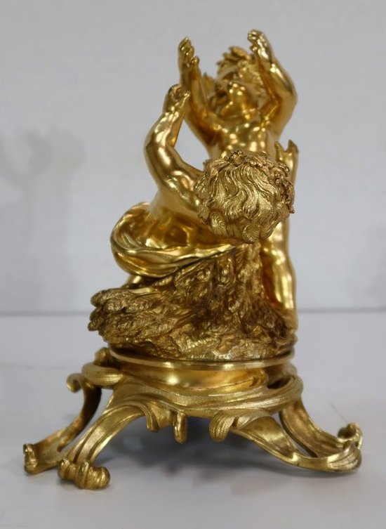  Groupe en Bronze Doré, dans le goût Louis XV, époque Napoléon III - circa 1850 