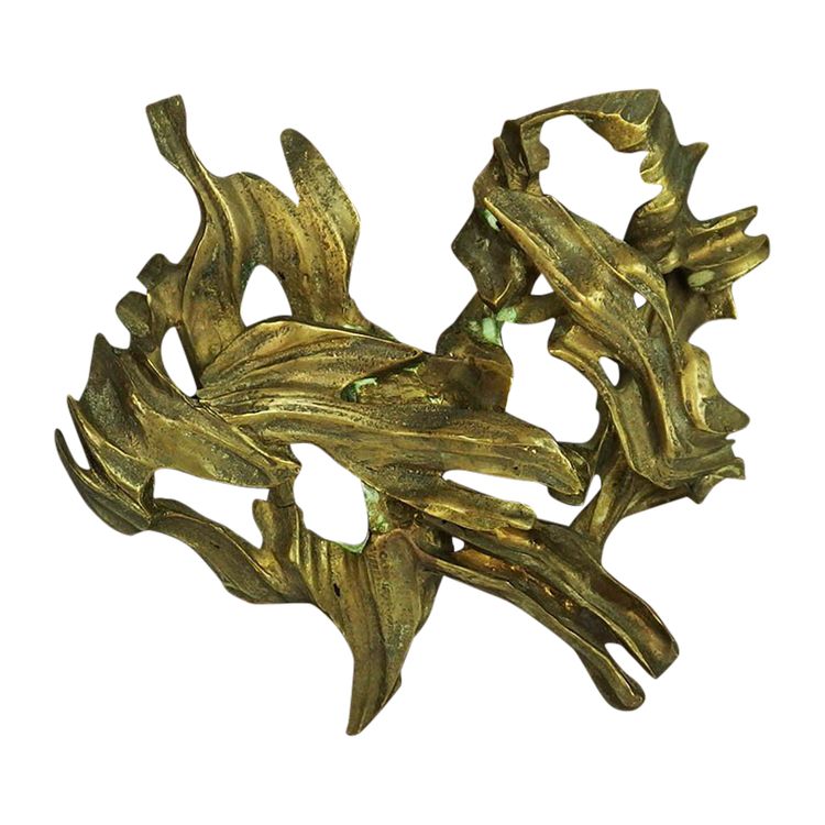 Scultura astratta in metallo nello stile di Jean Campa