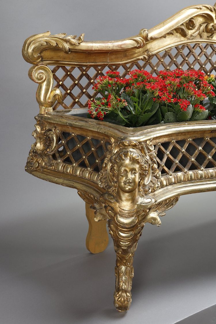 CARVED AND GILDED WOOD JARDINIÈRE, LOUIS XV STYLE