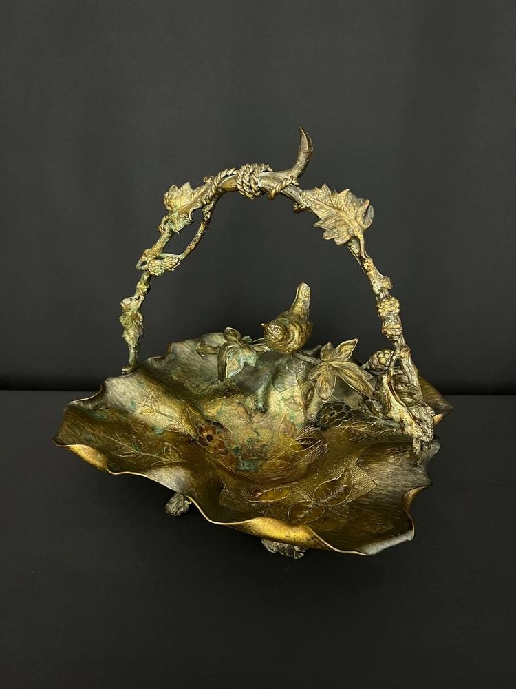 Decorative Bronze Cup, Art Nouveau Style