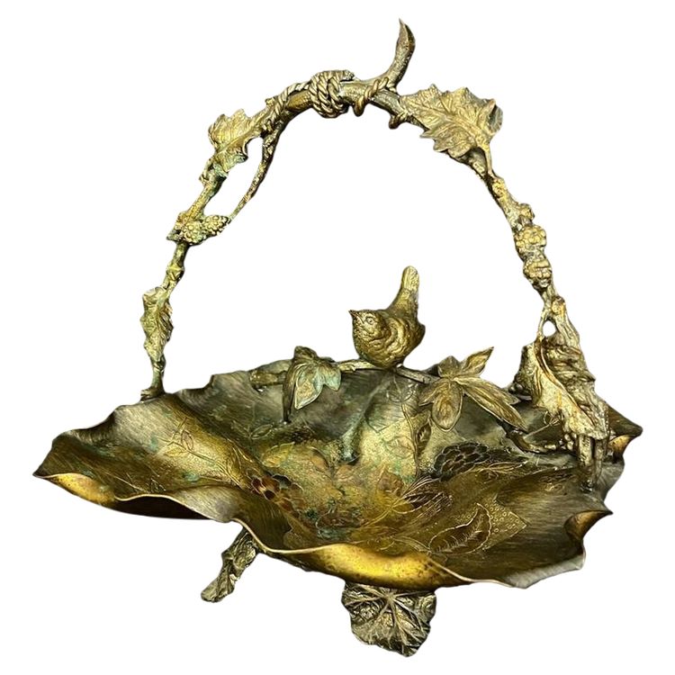 Decorative Bronze Cup, Art Nouveau Style