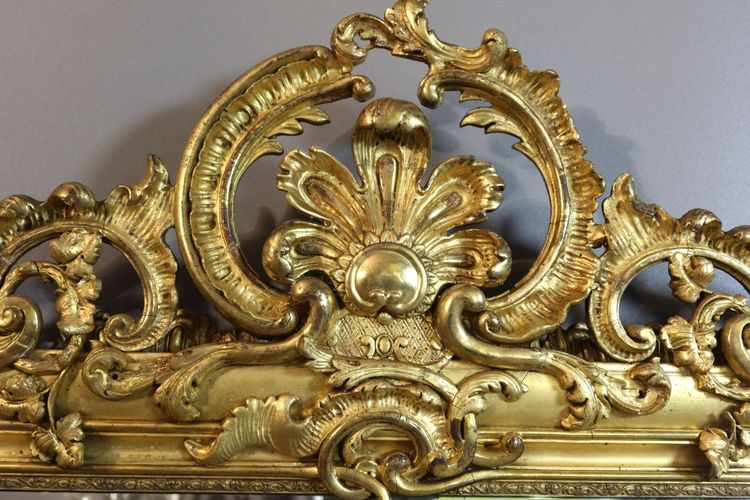 Miroir doré époque XIXème siècle