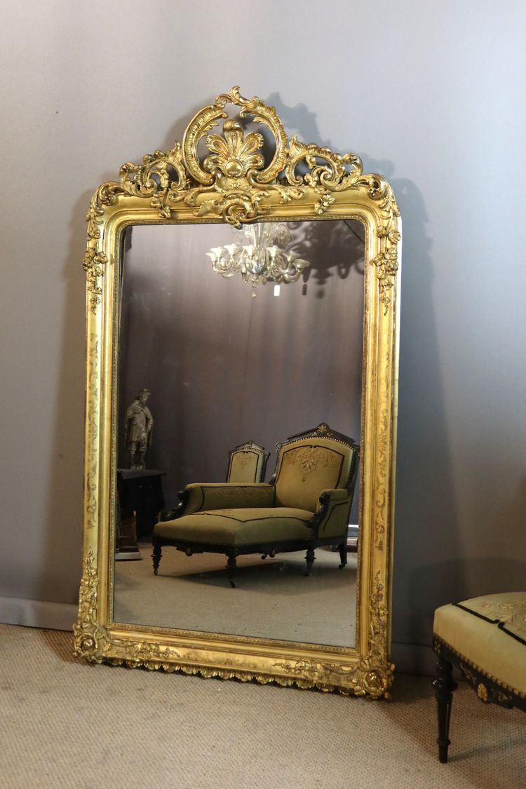 Miroir doré époque XIXème siècle