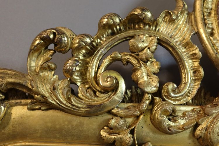 Miroir doré époque XIXème siècle