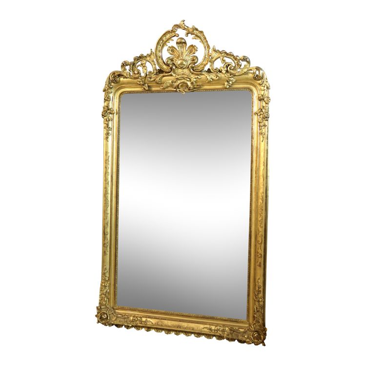 Miroir doré époque XIXème siècle