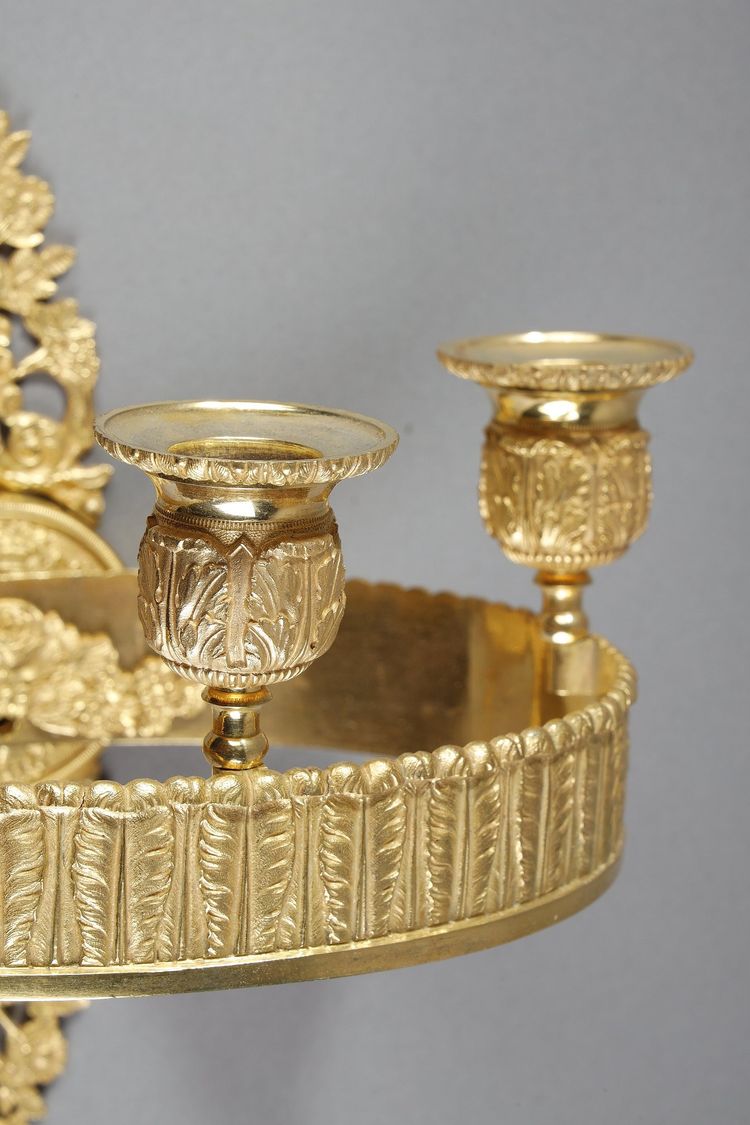 PAIR OF RESTAURATION-PERIOD ORMOLU SCONCES