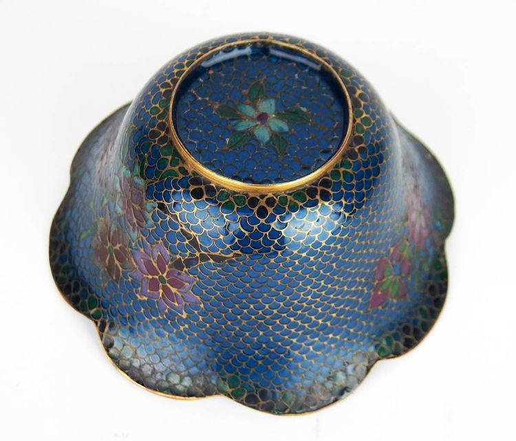 Small plique-à-jour enamel cup