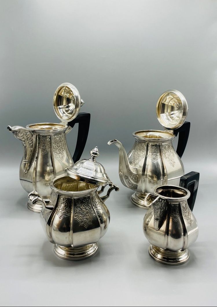 Regency Style Solid Silver Coffee Service