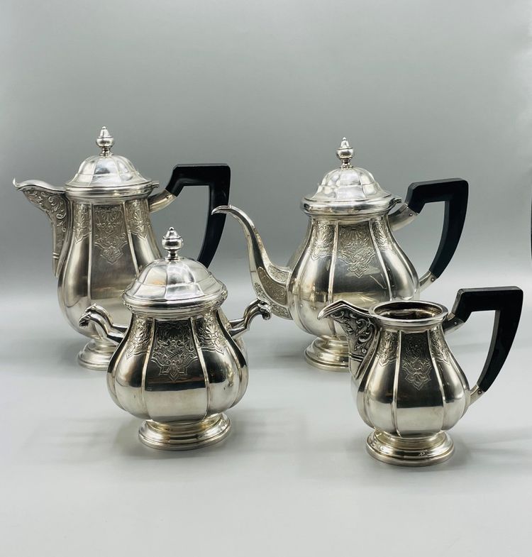 Regency Style Solid Silver Coffee Service