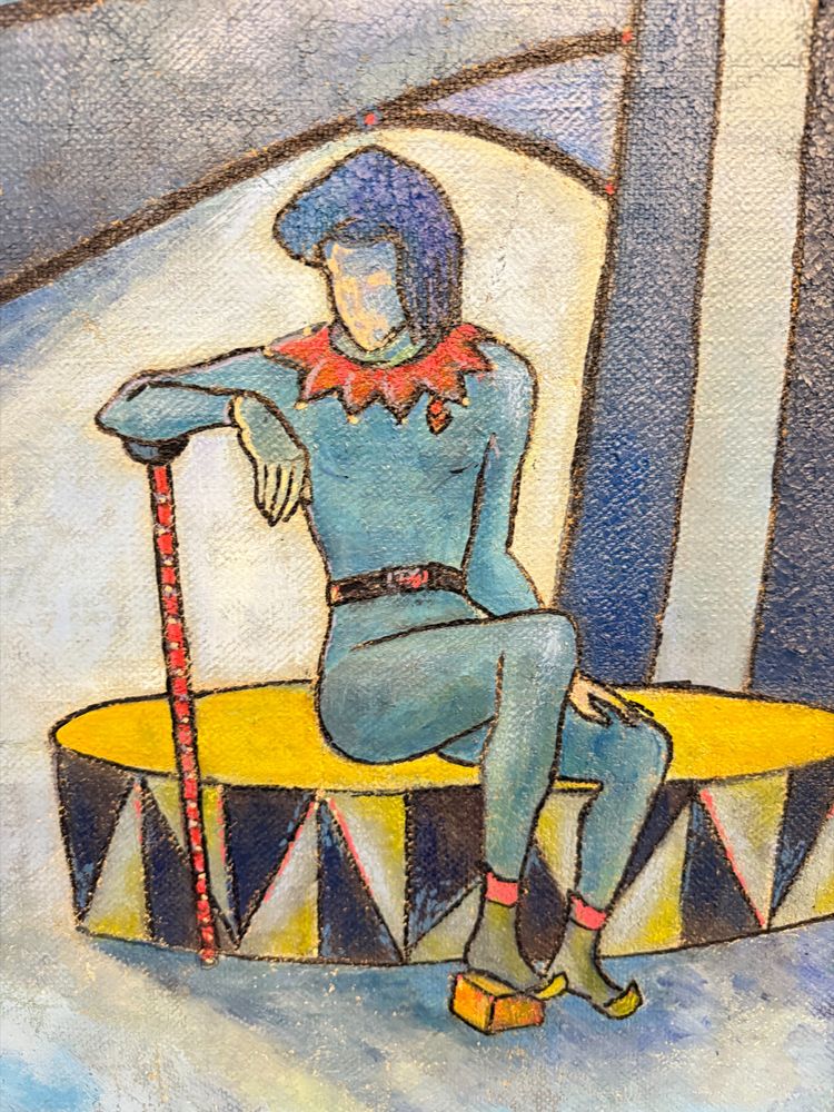 Polychrome Emaillemalerei, moderne und zeitgenössische Kunst, 76x59 cm. Sehr guter Zustand, 20. Jahrhundert.