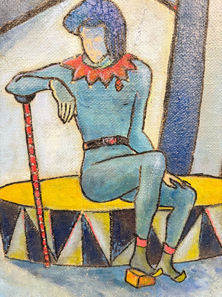 Polychrome Emaillemalerei, moderne und zeitgenössische Kunst, 76x59 cm. Sehr guter Zustand, 20. Jahrhundert.