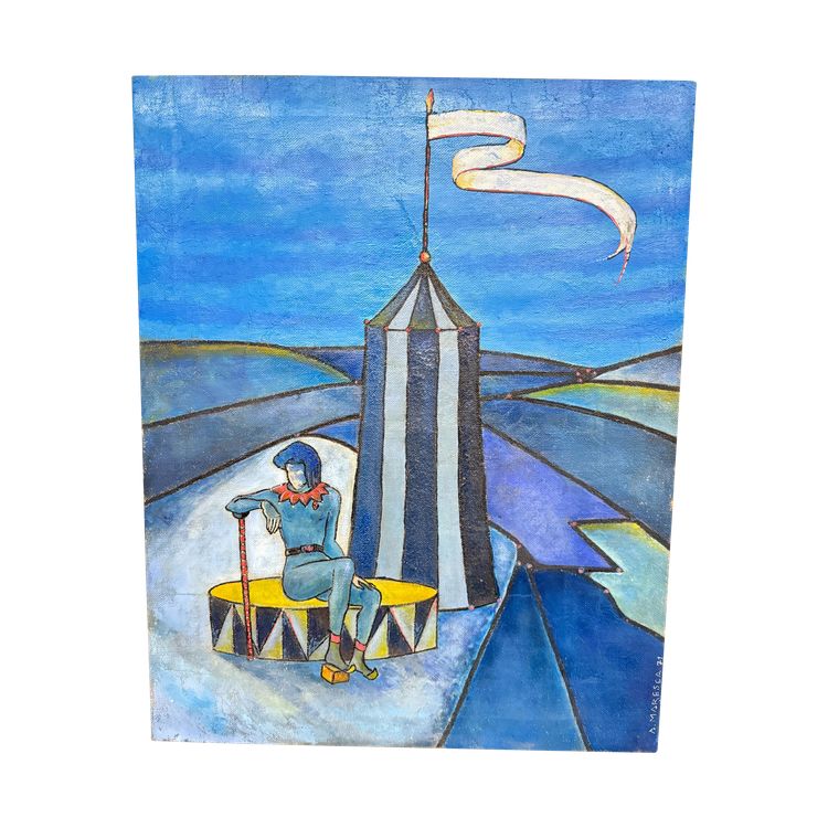 Polychrome Emaillemalerei, moderne und zeitgenössische Kunst, 76x59 cm. Sehr guter Zustand, 20. Jahrhundert.