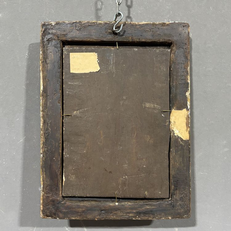 Antikes Ölgemälde auf Holz aus dem 18. Jahrhundert, Heiliger Franziskus