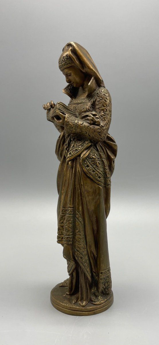 Bronze sculpture by Carrier Belleuse, "The Reader"