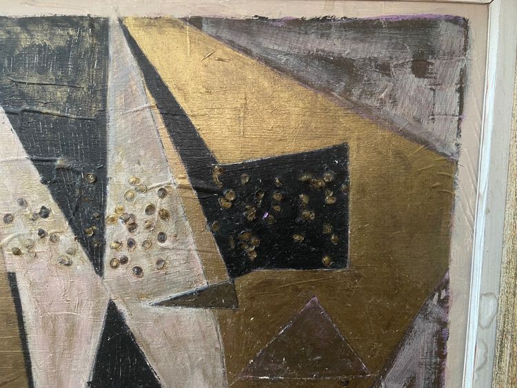 Abstract cubist composition, signed Alinol, 1958.