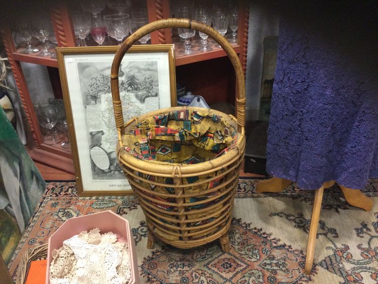 Bamboo work basket