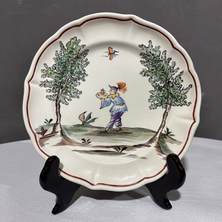 Antico Servizio di piatti in ceramica Laveno dipinti a mano