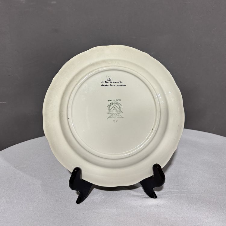Antico Servizio di piatti in ceramica Laveno dipinti a mano