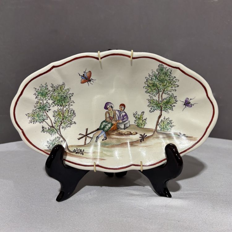 Antico Servizio di piatti in ceramica Laveno dipinti a mano