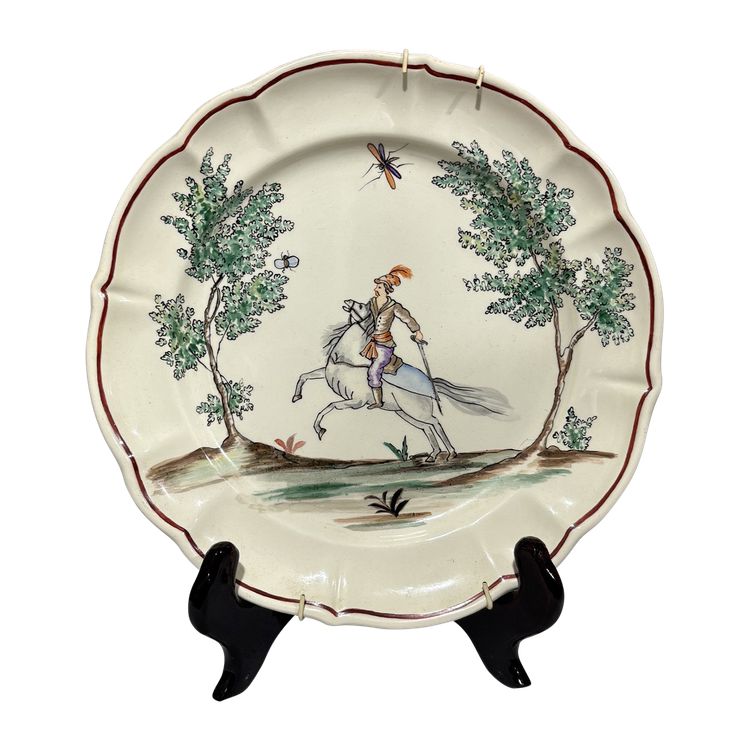 Antico Servizio di piatti in ceramica Laveno dipinti a mano