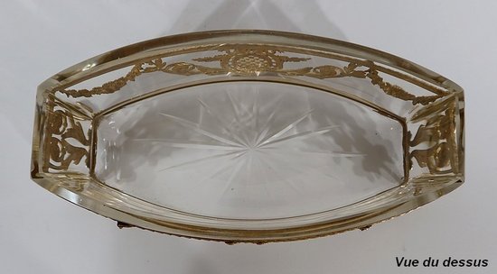 Small Glass and Brass Planter, Louis XVI style - 1900