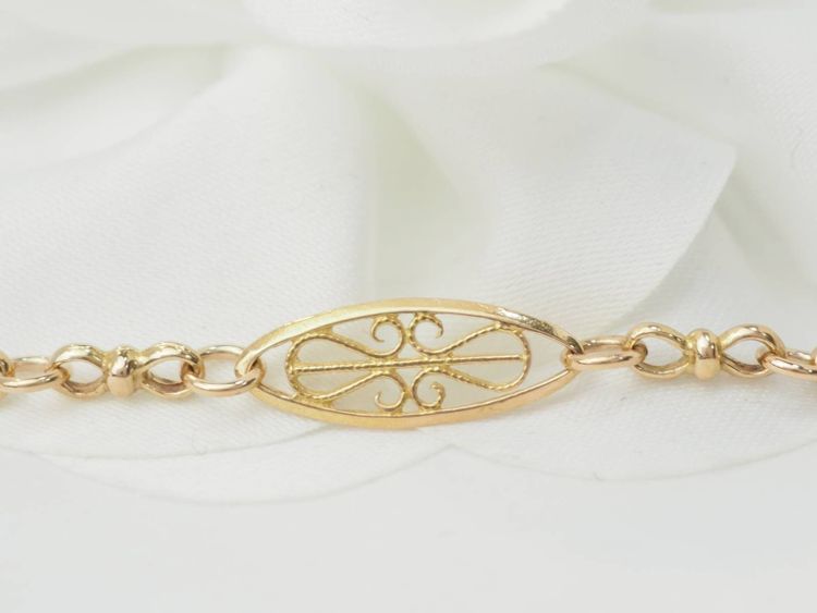 Bracelet ancien filigrane en or jaune