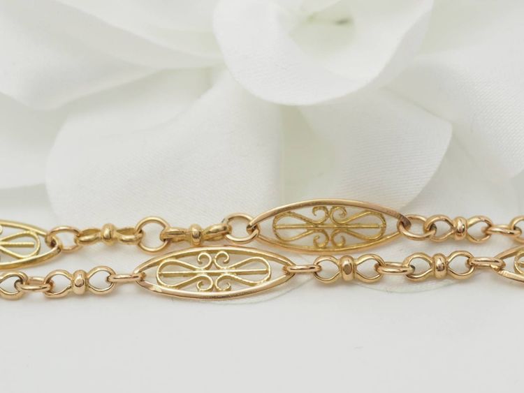 Bracelet ancien filigrane en or jaune