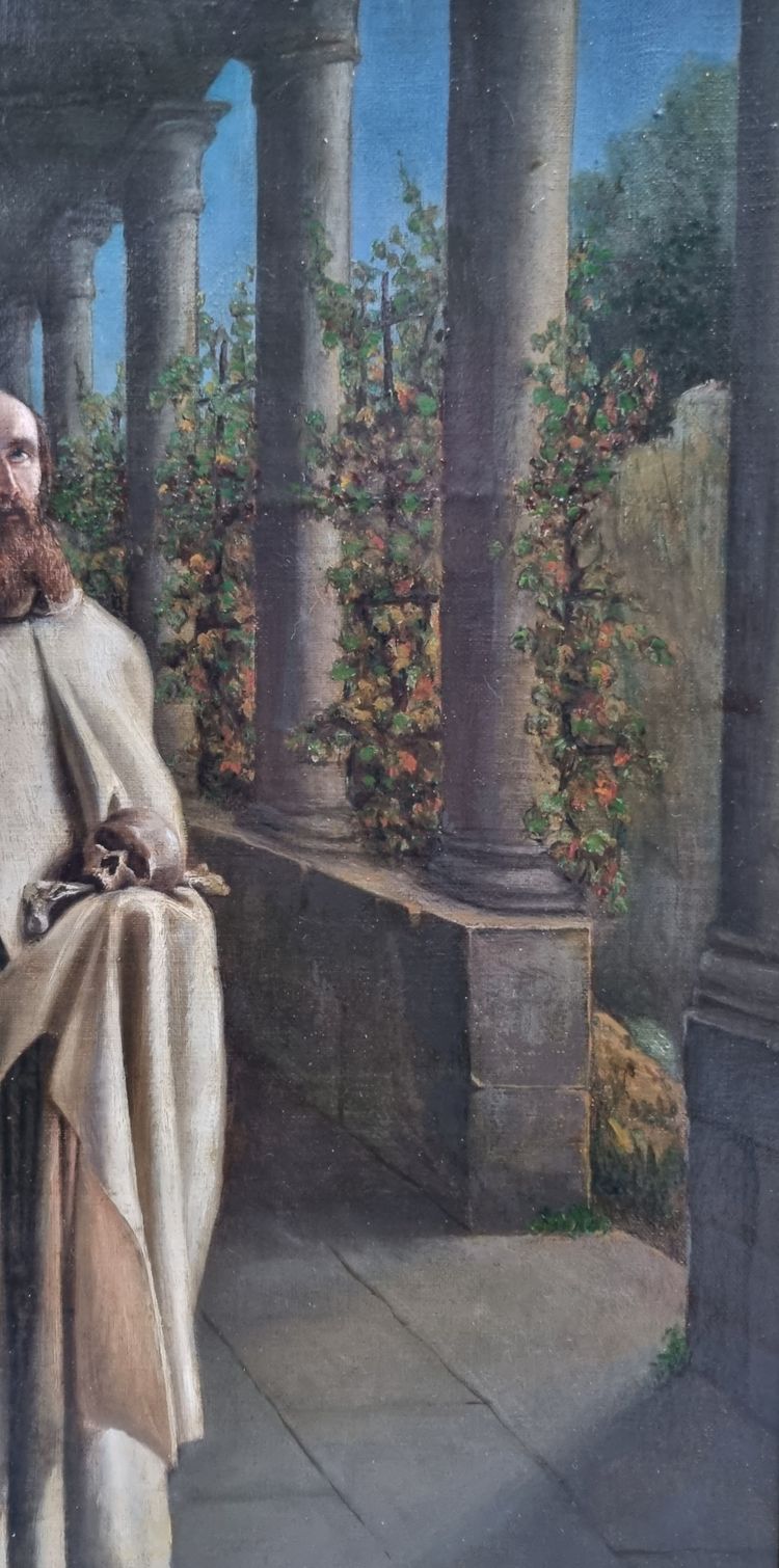 Scuola francese del XIX secolo - I monaci scavano e trovano antiche reliquie