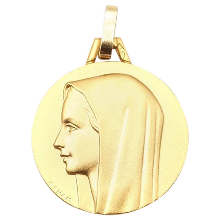 Médaille Vierge Marie en or 18k, pendentif religieux, chrétien, bapteme, communion