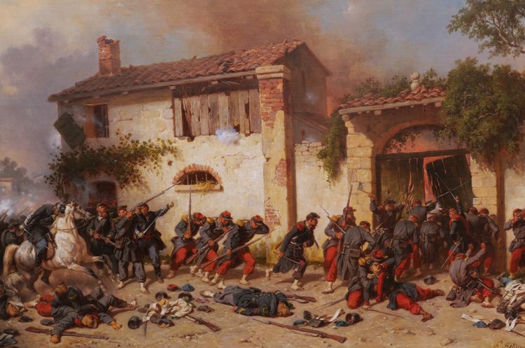Hippolyte BELLANGÉ, Combattimento nelle strade di Magenta