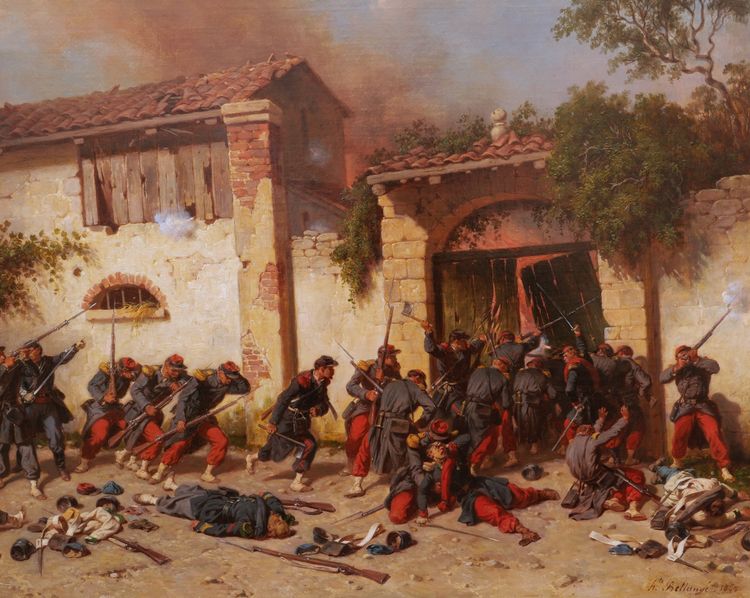 Hippolyte BELLANGÉ, Combattimento nelle strade di Magenta