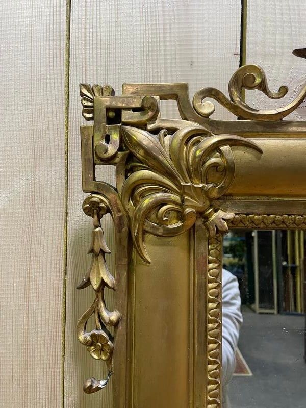 Specchio di legno e epoca in stucco dorato Louis Philippe