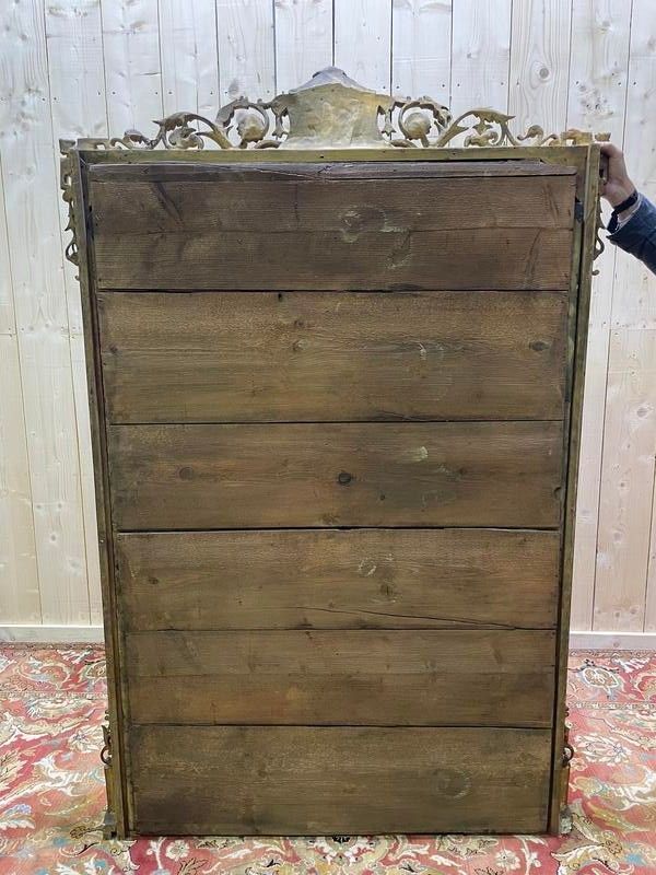 Specchio di legno e epoca in stucco dorato Louis Philippe