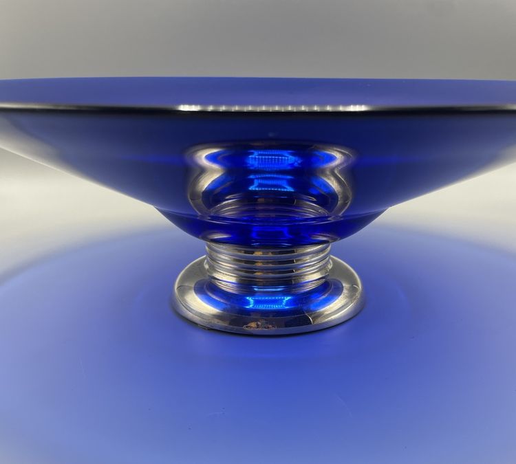 Art Deco Style Crystal and Silver Cup
