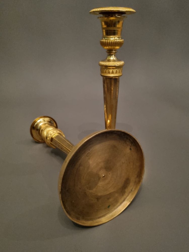 André-Antoine Ravrio, pair of Empire period torches.