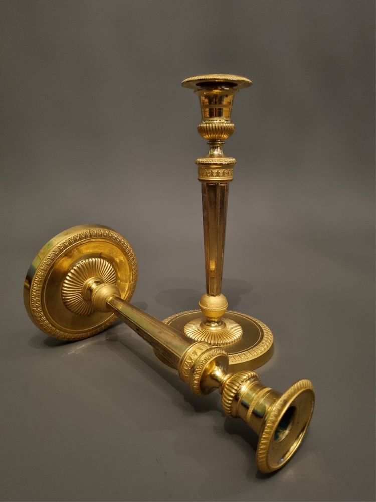 André-Antoine Ravrio, pair of Empire period torches.