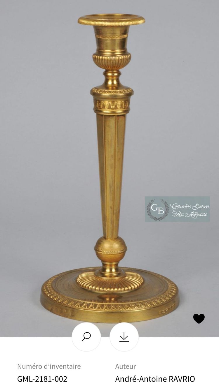 André-Antoine Ravrio, pair of Empire period torches.