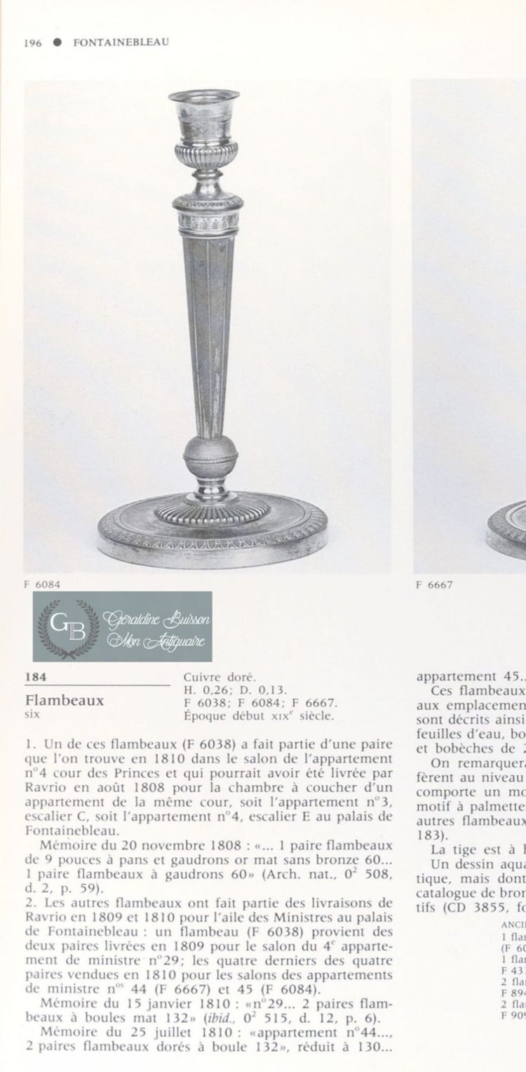 André-Antoine Ravrio, pair of Empire period torches.