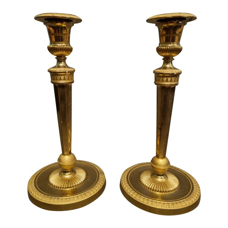 André-Antoine Ravrio, pair of Empire period torches.