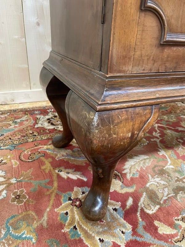 English -style showcase library in walnut 1900