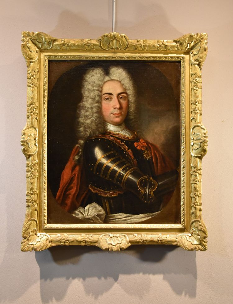 Porträt eines Herrn in Rüstung, Hyacinthe Rigaud (Perpignan 1659 - Paris 1743)
