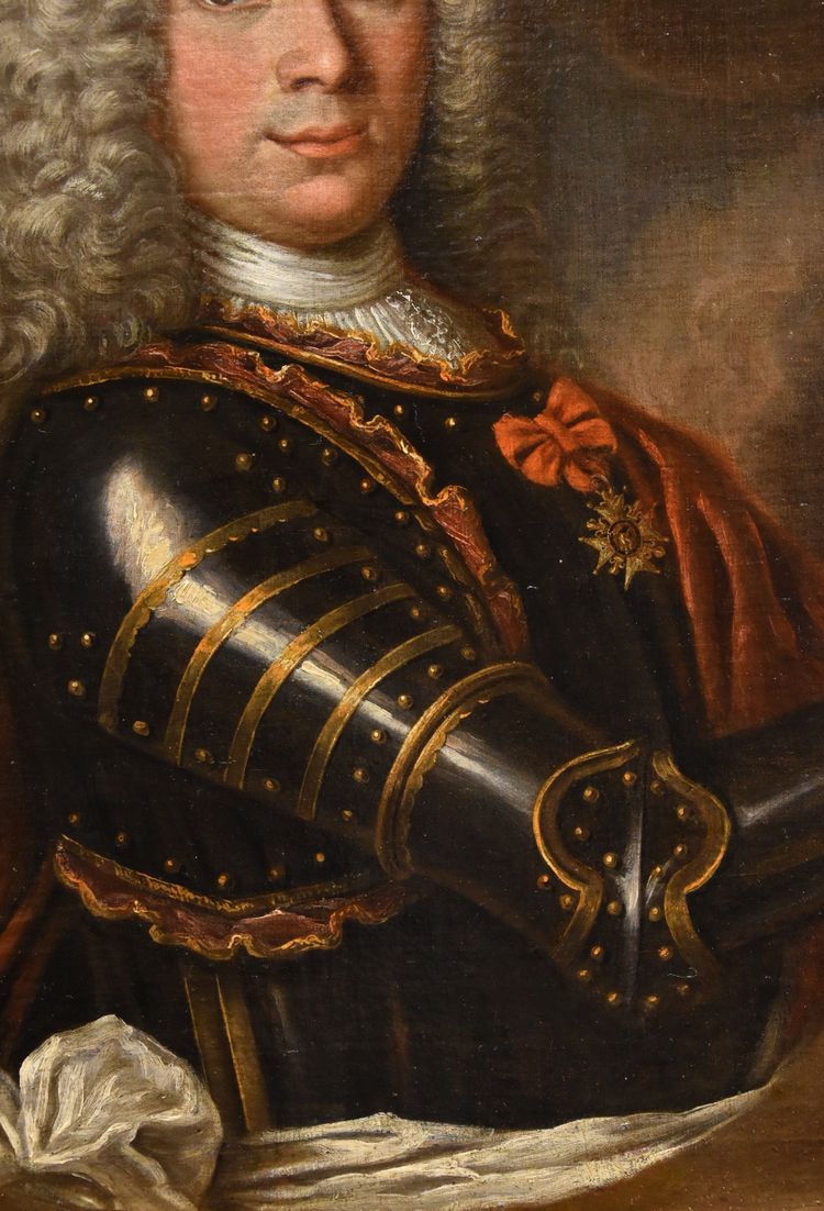 Porträt eines Herrn in Rüstung, Hyacinthe Rigaud (Perpignan 1659 - Paris 1743)