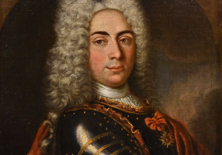 Porträt eines Herrn in Rüstung, Hyacinthe Rigaud (Perpignan 1659 - Paris 1743)