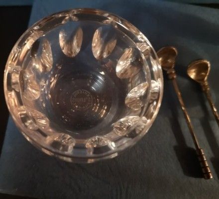 Coffret de paire de salerons en cristal Saint Louis