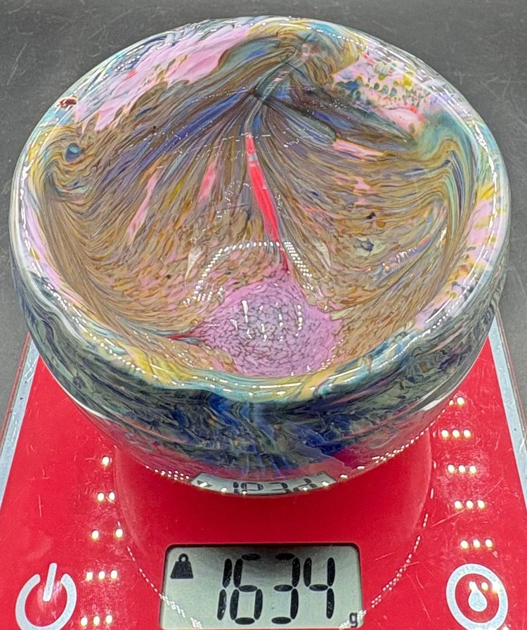 LOW GLASS PASTE VASE
