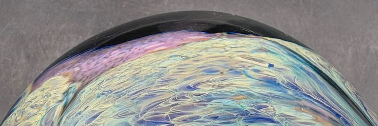 LOW GLASS PASTE VASE