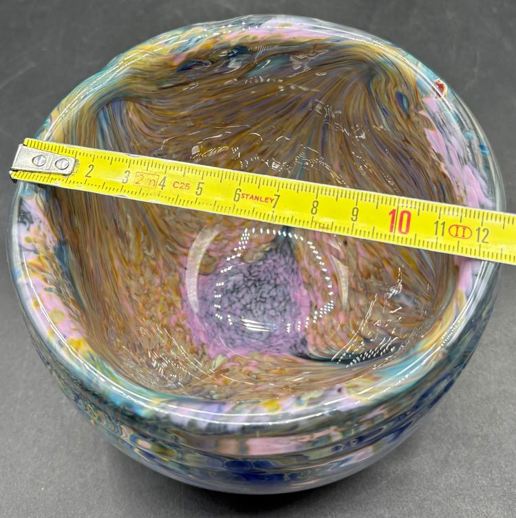 LOW GLASS PASTE VASE