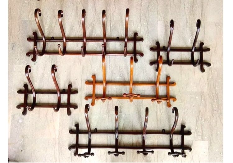 Appendiabiti da parete a 3 ganci in stile Art Nouveau, Thonet 1900