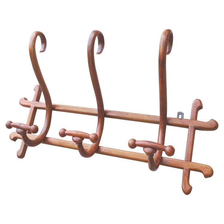 Appendiabiti da parete a 3 ganci in stile Art Nouveau, Thonet 1900